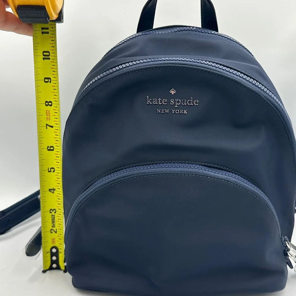 Kate Spade Karissa‎ Mini Backpack Nightcap Navy Blue Nylon Preppy Minimal NWOT